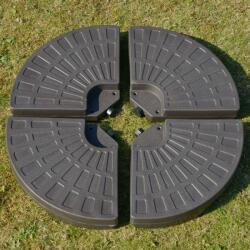 Outsunny oldalkaros kerti napernyőtalp keresztalappal, 4 db HDPE lap, 66 x 45 x 10 cm