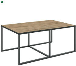  BARBOSSA Dohányzóasztal Tölgy/Fekete Színben 102 cm 2