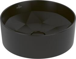 Villeroy & Boch Octagon mosdótál 42x42 cm kerek mosdótálak fekete matt 5A5640R7 (5A5640R7)