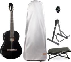 Yamaha C40II Classical guitar BK SET 4/4 Gloss Black Klasszikus gitár