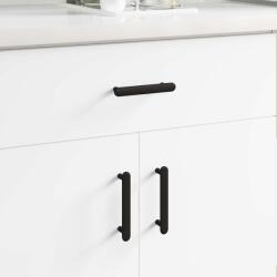 vidaXL Szekrény Fogantyú 474 pcs Fekete 121 x 16.6 x 28.3 mm Vas (864729)