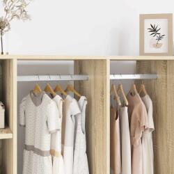 vidaXL Szekrény rúd 12 pcs Ezüst 764 x 15 x 29 mm Alumínium ötvözet (864886)