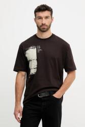 BOSS Orange pamut póló - barna S - answear - 15 390 Ft