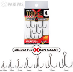 VARIVAS Nogles Zero Friction #4 Füles Szakállas Hármashorog 5db (V090348)