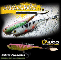 Biwaa Divinator Junior 14cm 22gr 46 Gold Pink Spinnertail 1db (B000989)