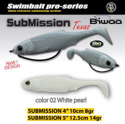 Biwaa Submission 10cm 02 Pearl White Gumihal 4db (B000834)