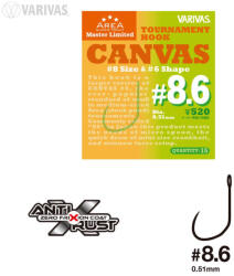 VARIVAS Super Trout Area Tournament Canvas #8, 6 Fast Hooking Special Szakáll Nélküli Horog 15db (V116055)