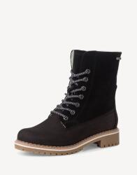Tamaris Női Bakancs, fekete, fűzős, bőr, Size 41 (1-26443-41)