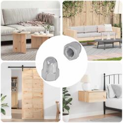 vidaXL Anyából 2 pcs Ezüst M6 x 10 mm Vas (864601)