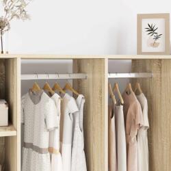 vidaXL Szekrény rúd 12 pcs Ezüst 764 x 15 x 29 mm Alumínium ötvözet (864888)