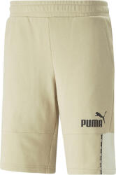 PUMA Essentials Block Tape Shorts Herren PUMA Granola Beige S barna|szürke