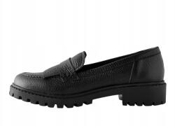 next Fekete Női Bőr Félcipő Vastag Talppal 42 T7D (1857542)