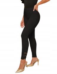 Shein Fekete Leggings Áttört Díszítéssel Hosszú 40/42 1HK