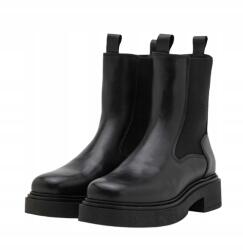 Zign Fekete Bőr Bakancs Vastag Talppal És Rugalmas Talpbetéttel 39 T7C (zi111n0ly)