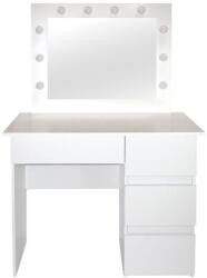 Artool Masa de toaleta/machiaj, Irina, alba, cu oglinda si LED-uri, 94x43x141 cm GartenVIP DiyLine (143707)