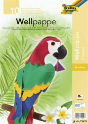 FOLIA Hullámkarton, 25x35 cm, 10 lap, FOLIA, vegyes színek (740409) - alter