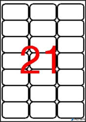 APLI Etikett, univerzális, 63, 5x38, 1 mm, kerekített sarkú, APLI, 2100 etikett/csomag (02414) - alter