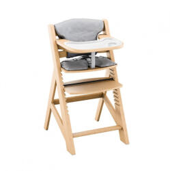 Tulano Etetőszék gyerekeknek 4 az 1-ben, kivehető és mosható tálca, 3 pontos biztonsági öv, Állítható magasságú, Natúr (MORSEL-40-NATURAL)