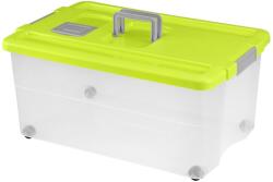 Heidrun Boxmania átlátszó tárolódoboz 55L clippes tetővel (401569)