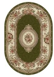 Delta Carpet Covor Oval, 100 x 200 cm, Verde / Crem, Model Floral Lotos (LOTUS-571-310-O-12) Covor