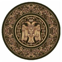 Delta Carpet Covor Bisericesc Rotund, 100 x 100 cm, Verde, Lotos 15032/210 (LOTUS-15032-310-O-11) Covor