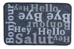 Delta Carpet Covor Dreptunghiular pentru Usa de Intrare, Gri / Negru, 50 x 80 cm, Antiderapant, Model Flex (X-19501-80-0508) Pres