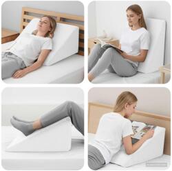 vidaXL Lábpárna Egyszínű Fehér 60 x 50 x 30 cm (42020194)