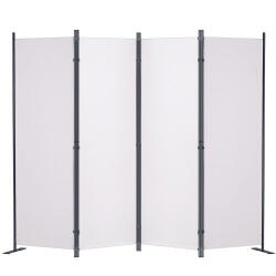 VEVOR Térelválasztó 4 részes összecsukható paraván 224x30x160 cm fehér mobil térhatároló (BLP488675INCHXDA6V0)