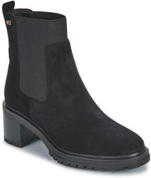 Tommy Hilfiger Ghete Femei FLAG MID HEEL SUEDE CHELSEA Tommy Hilfiger Negru 39
