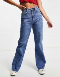 Stradivarius Kék Pamut Egyenes Szárú Farmer Nadrág Stradivarius 34