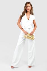 Boohoo Fehér Cipzáras Nadrág GI2 B18__L