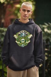 Boohooman Fekete Kapucnis Pulóver L4S B18__S