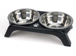 Nunbell Emelt rozsdamentes duplatál kisállatoknak 16x10x6, 5cm