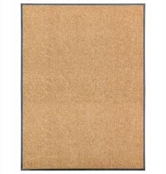 vidaXL Lábtörlő mosható, krémszínű, 90 x 120 cm (323466)