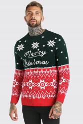 Boohoo Karácsonyi Mintás Pulóver C9J B18__XS