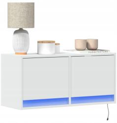 Saleri Sil vidaXL Falra szerelhető Tv szekrény LED-del, fehér, 80x31x35 cm