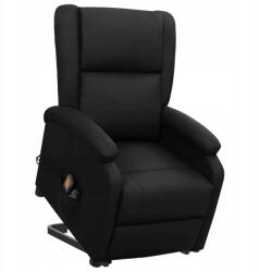 vidaXL Felállást megkönnyítő fotel, fekete, műbőr