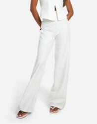 Boohoo Elegáns Fehér Magas Derekú Nadrág Zip Xdq B18__XL