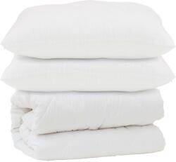 vidaXL Paplan párnával 3 pcs Fehér Mikroszálas 3378133 (3378133)