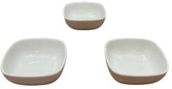 Excellent Houseware Három saláta/szósz/snack tál készlet Excellent Houseware, porcelán, 10x4 cm, fehér (KO-798000010A)