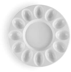 Ibili Ibili-Castilla főtt tojásos tálaló, porcelán, 26, 5x2, 4 cm, fehér (IB-695212)