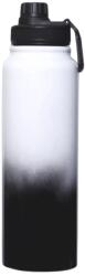  Rozsdamentes Acél Termosz Kulacs Szivárgásmentes Kupakkal, Hideg és Meleg Italokhoz - 950 ml - Fekete-Fehér Színátmenetes (200202225)