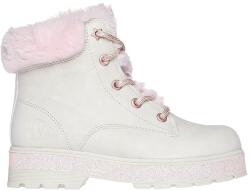 Skechers Skechers, Street Glitz műbőr csizma műszőrme részletekkel, Törtfehér, 28 EU (310952L-NAT-28)