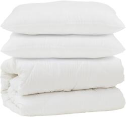 vidaXL Paplan párnával 3 pcs Fehér Mikroszálas 3378134 (3378134)