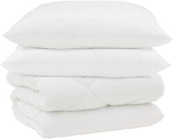 vidaXL Téli takaró párnával 3 pcs Fehér Mikroszál 3377795 (3377795)