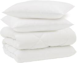 vidaXL Téli takaró párnával 3 pcs Fehér Mikroszál 3377754 (3377754)