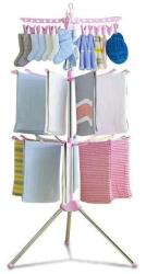 Welora Karusszeles forgószárító, függőleges, összecsukható, 170 cm Fehér (DR8-220-030) Ruhaszárító