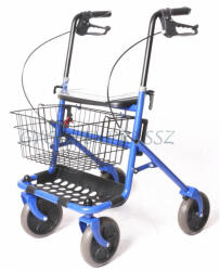 GM 4258 ACÉL Rollátor négy kerekű fékes KÉK