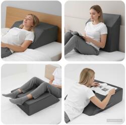 vidaXL Lábpárna Egyszínű Szürke 63 x 52 x 19 cm (42020191)