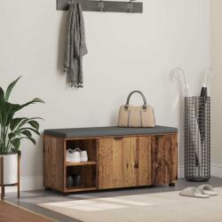 vidaXL Előtér pad párnával Egyszínű Öreg fa 100 x 38 x 46 cm (891518)